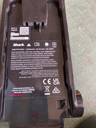 Shark xbatr725eu lithium ion - shark, lithium-ion